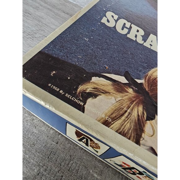 Vintage Scrabble For Juniors Ed 3 1968 Selchow Righter Has All 100 Tiles 2 Sided - Picture 3 of 16